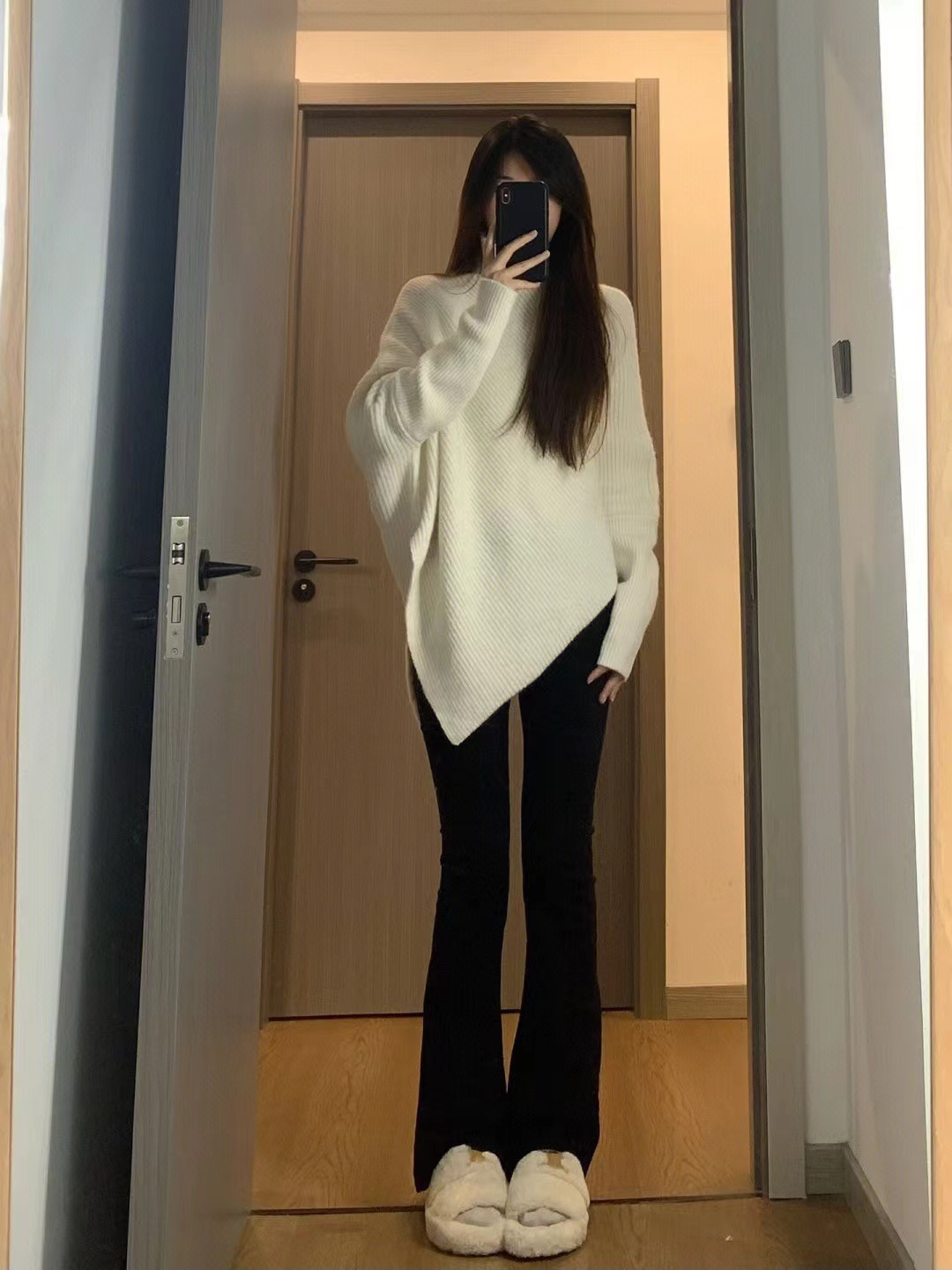 Dammen Pullover Mat Héichkraag Stréckpullover Hierscht Wanter_voghion.com