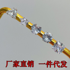 Stud earrings without ear holes for women, sparkling zirconia bone hairpins, magnetic ear hooks, minimalist five-pointed star bone hairpin earrings