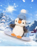 Skateboard penguin-11cm