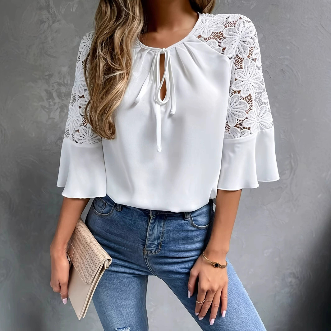 white lace T-shirt
