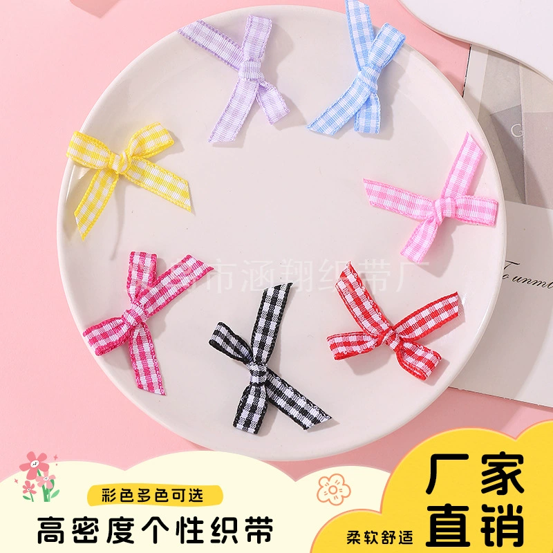 Прямые продажи 0,6CM клетчатый бант детская одежда аксессуары Нижнее белье украшения Шотландия с небольшим бантом