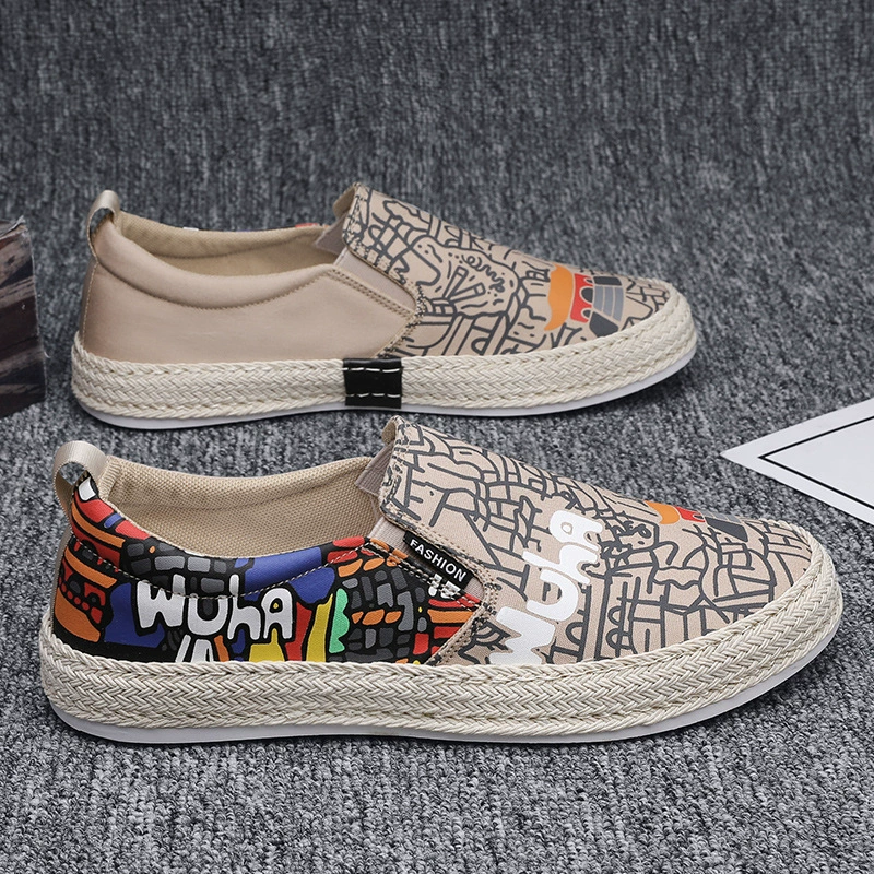 Cloth summer trend universal footwear, sneakers for leisure, deodorized sports shoes, slip-ons
