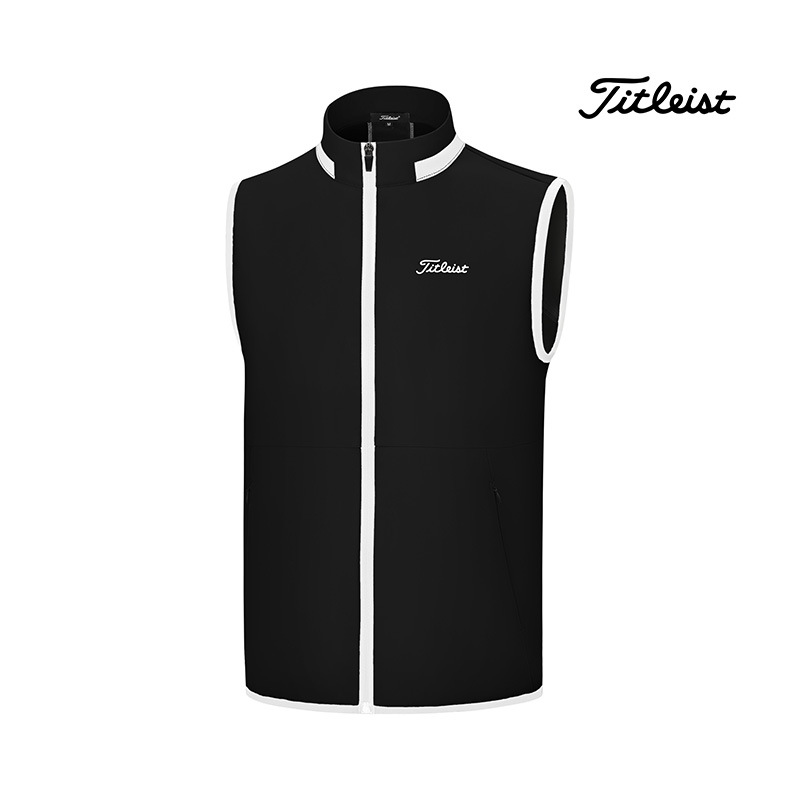 【Cross-Border】T Golf Vest for Men Winter Fleece Woven Golf Sports Outdoor Vest # 2502