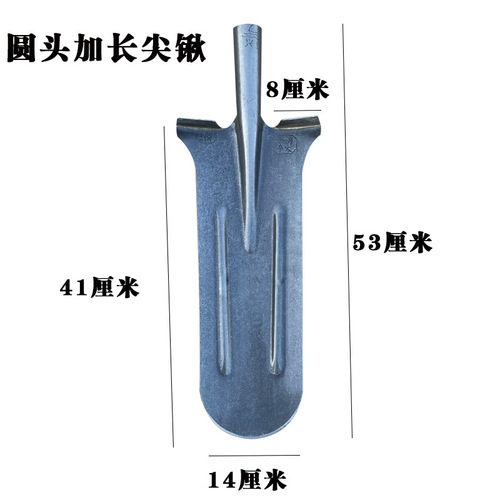 Manganese steel deep digging shovel, full steel extended pointed agricultural shovel, tree digging shovel, vegetable planting shovel, trench digging iron spade, yam digging spade