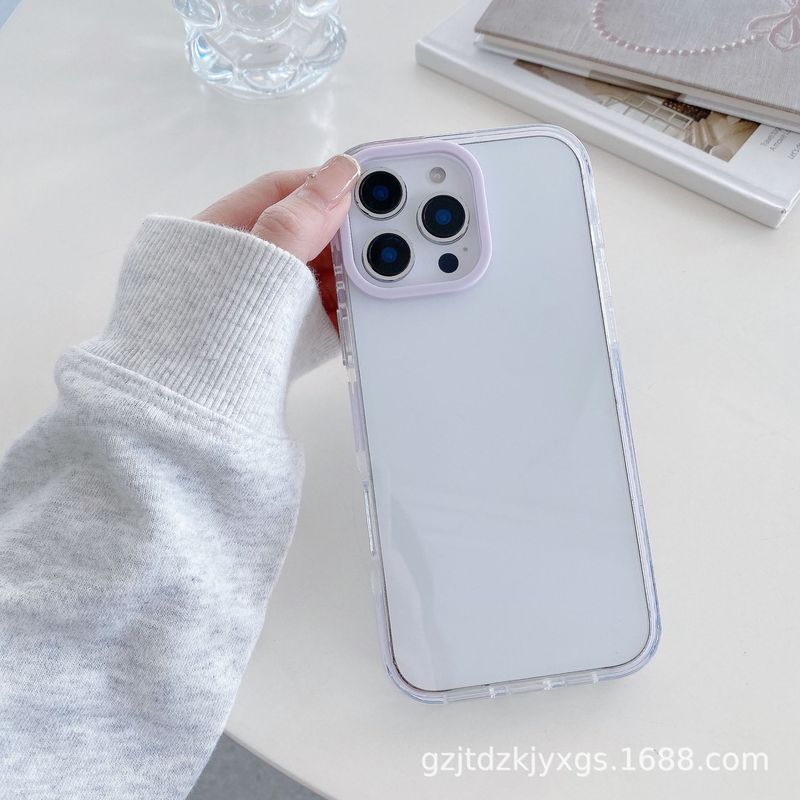 Apple 16promax 携帯電話ケース iPhone14 アクリル 2.0 落下防止ソリッドカラーに適したシンプルなゼリー 2 色|undefined