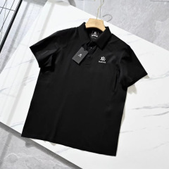 夏 25 カイアストーン メンズ ラペル スリム アイス感 半袖 カジュアル 通気性 ビジネス POLO 速乾 Tシャツ トップス