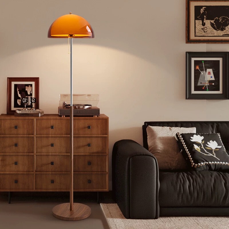 Cross-Border Floor Lamp French Vintage Style Sunset Lamp Bedroom Bedside Mushroom Floor Lamp Living Room Sofa Side
