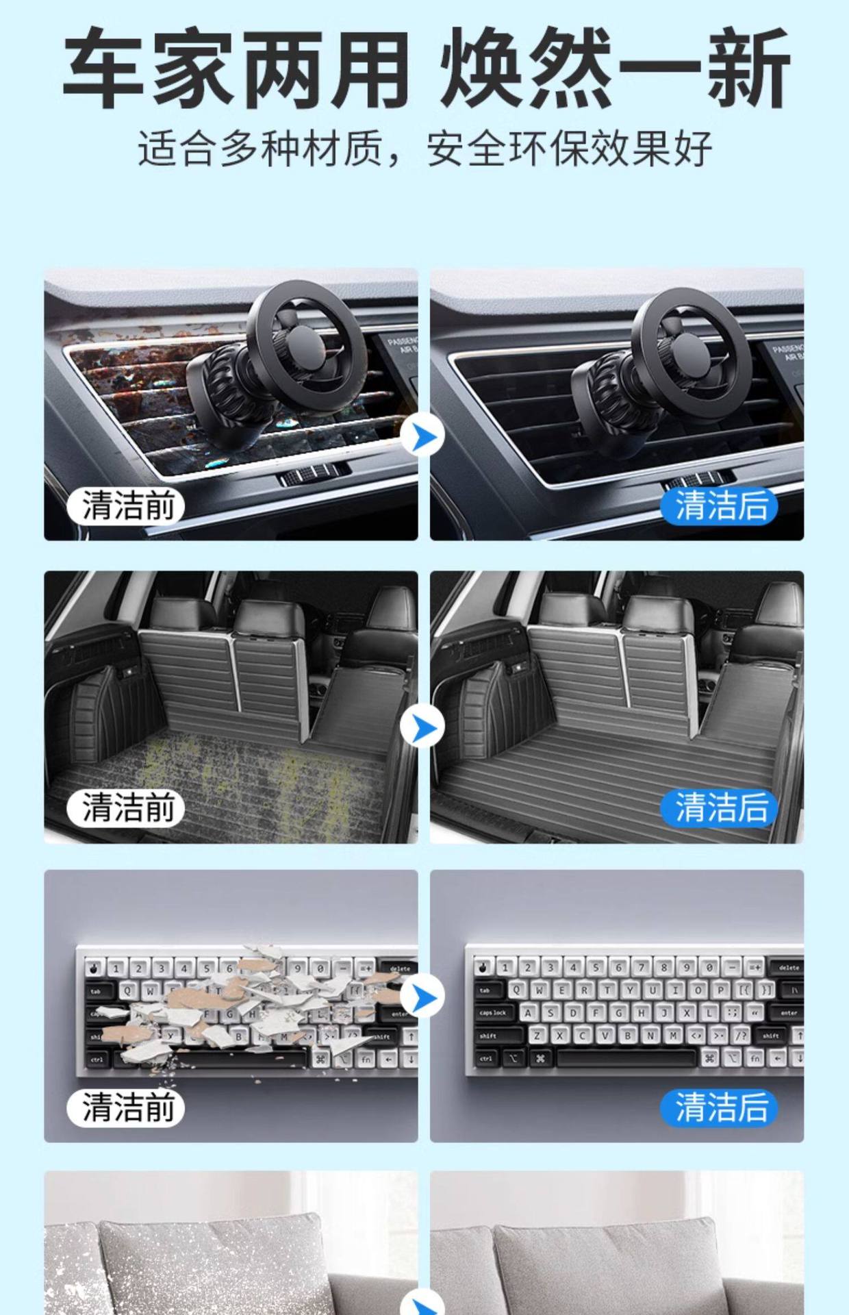 Deli Multifunctional Cleaning Gel for Home and Car, Technological Dust Absorbing Mud for Car Interior, Keyboard Grooves, and Dust Removal
