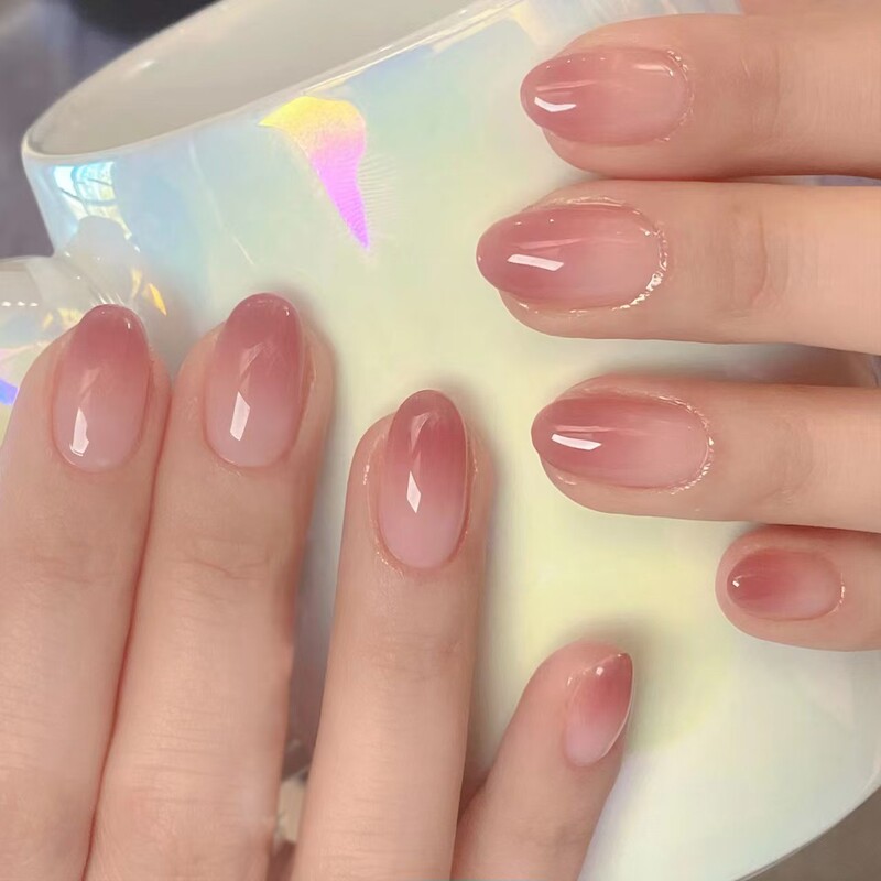 Wearing nail pieces scarlet gradient nail stickers detachable nail pieces nail patch wearing nail short nail pieces wholesale