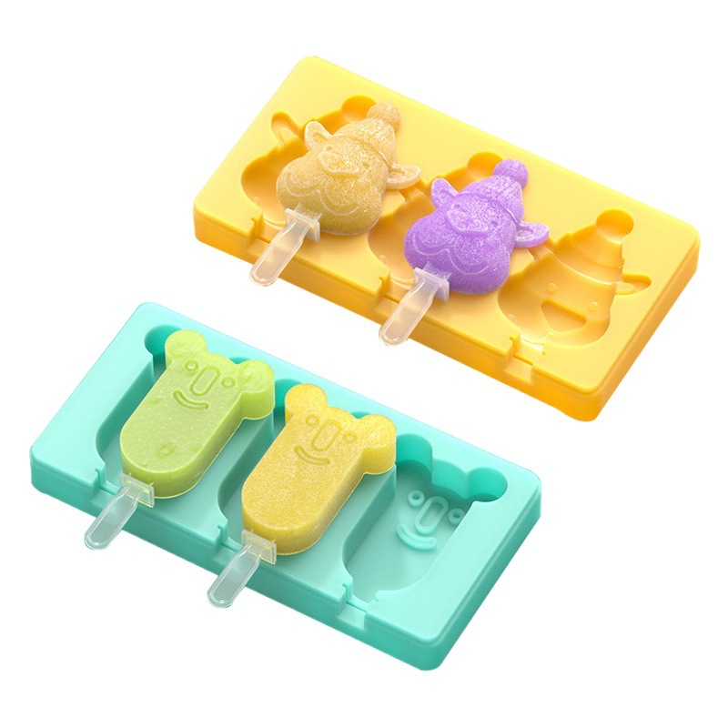 2 cubierta de la cinta helado molde de silicona Koala cachorro molde de hielo DIY hecho a mano molde de helado casero en stock