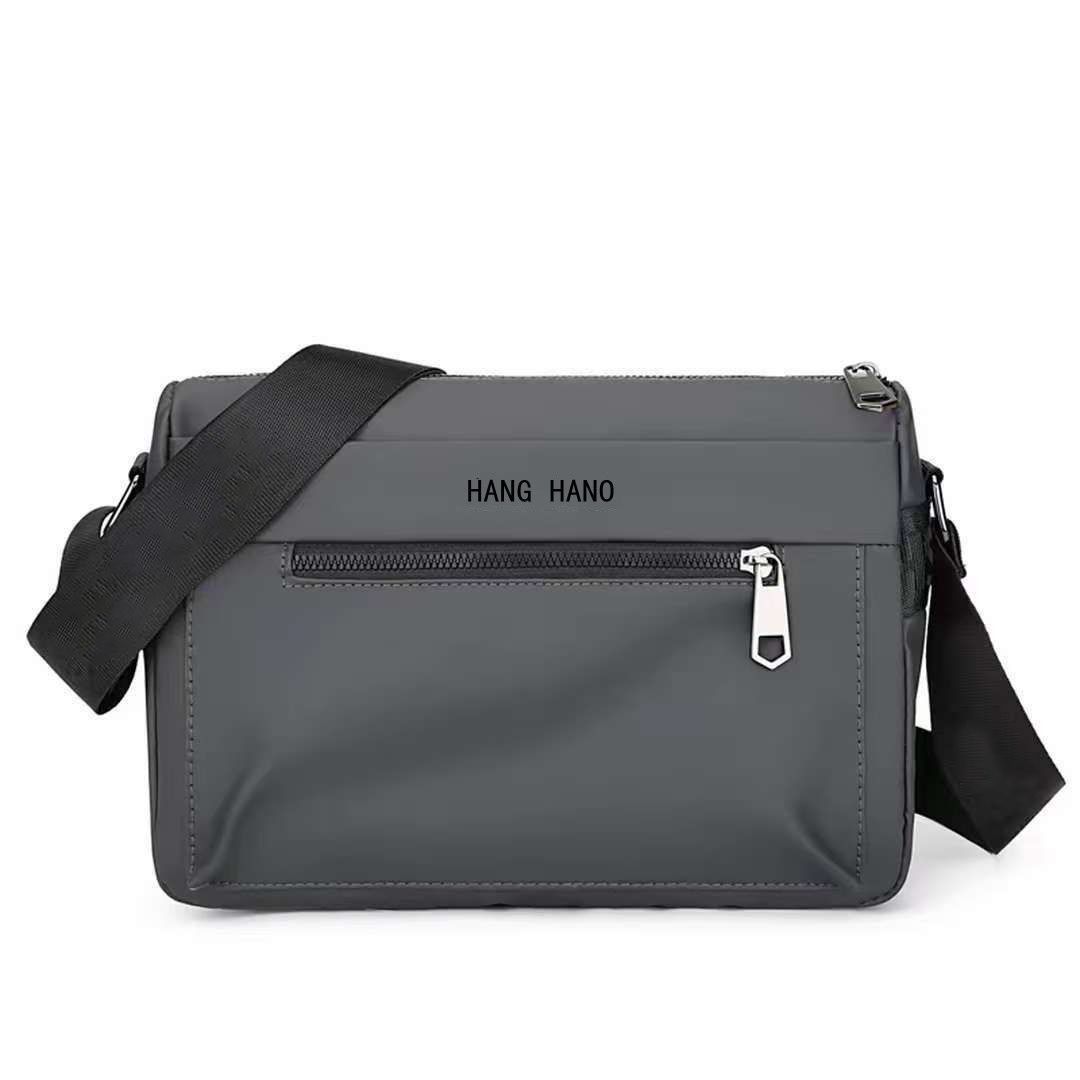 New Sports and Leisure Men's Outdoor Shoulder Bag, Casual Large-Capacity Fashionable Crossbody Bag, Multi-Layer Lightweight Commuter Bag