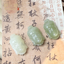 和田玉吊坠弥勒佛如来佛青玉吊释迦摩尼佛头男女玉石项链笑佛玉佩