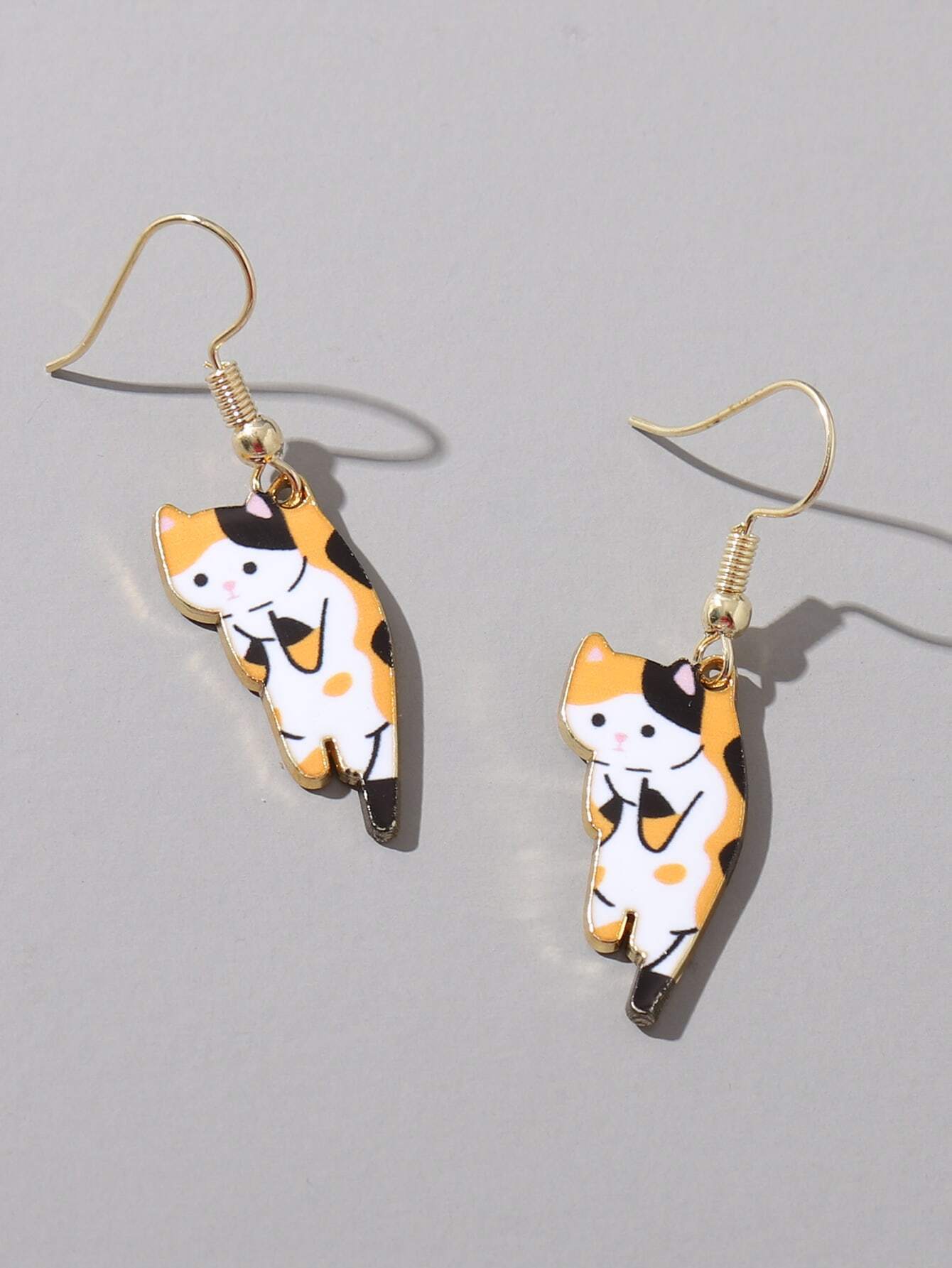 Cartoon Style Cat Alloy Plating Earrings 1 Pair display picture 6
