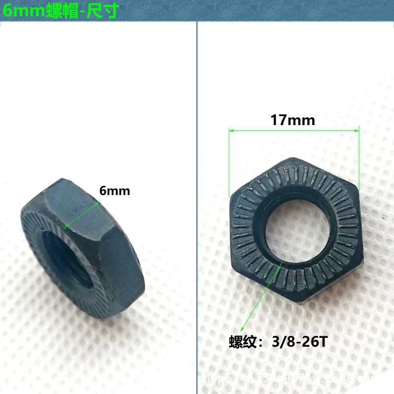 Eje sólido eje hueco 6mm tuerca de tambor de bicicleta de montaña