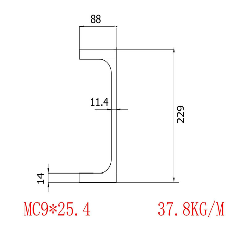 美标槽钢MC9x25.4材质A992批发零售价格