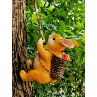 climbing rabbit ornaments pipe climbing decoration creative animal outdoor garden courtyard landscaping balcony layout pendant