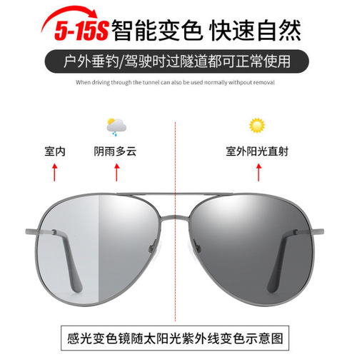 New polarized sunglasses for men, metal sunglasses, toad mirror, driving mirror, 901 retro large frame glasses