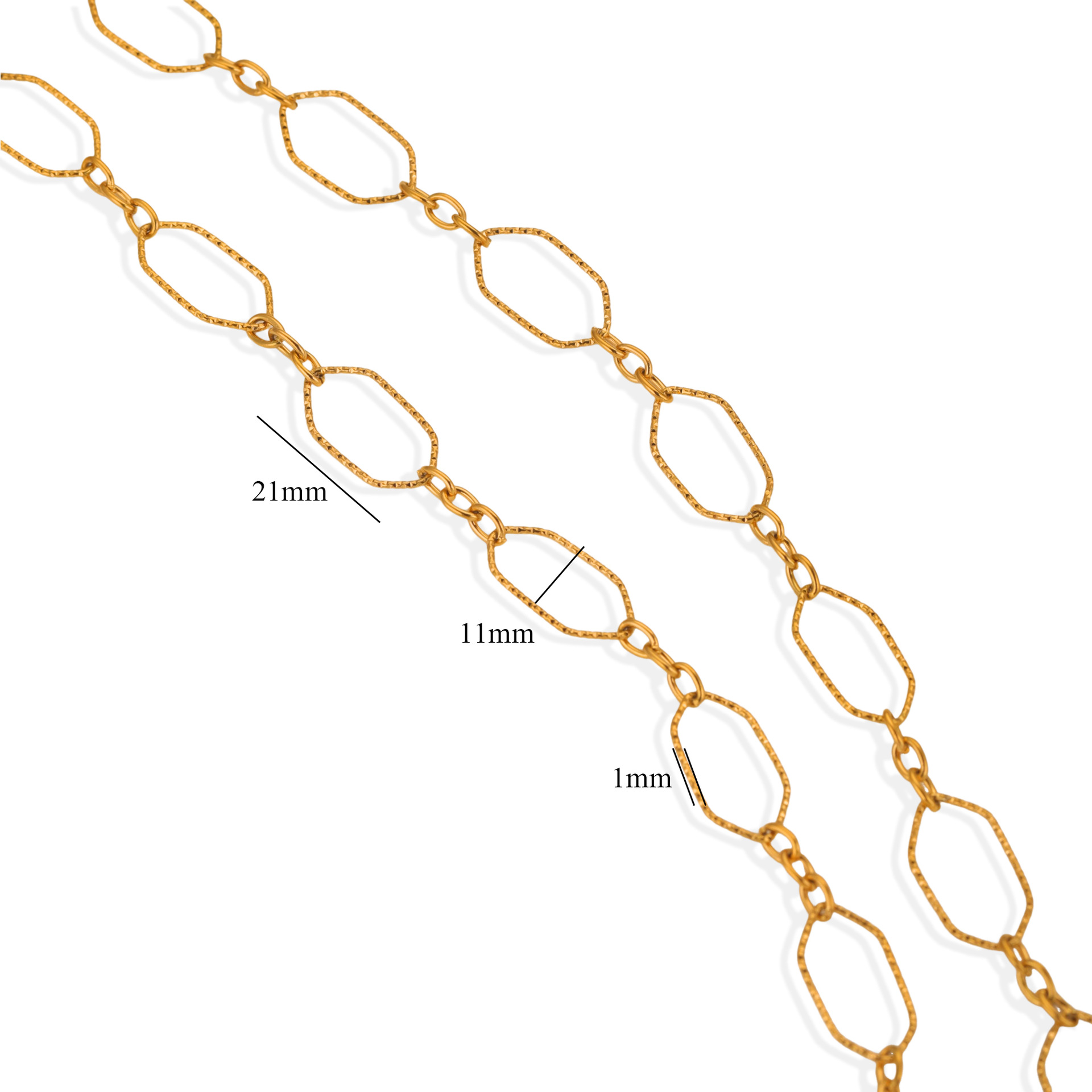 Europa y los Estados Unidos transfronterizos simple gran cadena chapado 18K oro real coreano cadena hecha a mano diy joyería accesorios collar pulsera