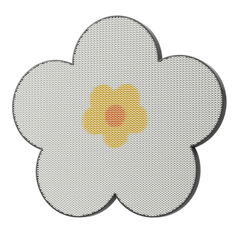 Flores frescas seta gato pegando tablero, pegando tablero de gato pegado