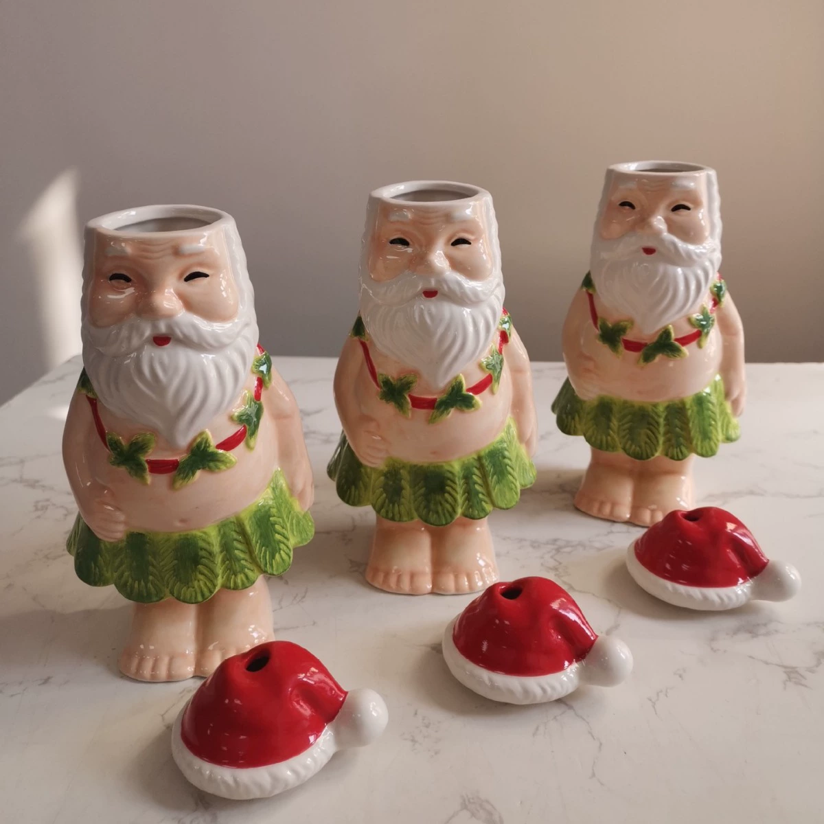 200 мл гавайский керамический стакан для коктейлей Santa Tiki с крышкой