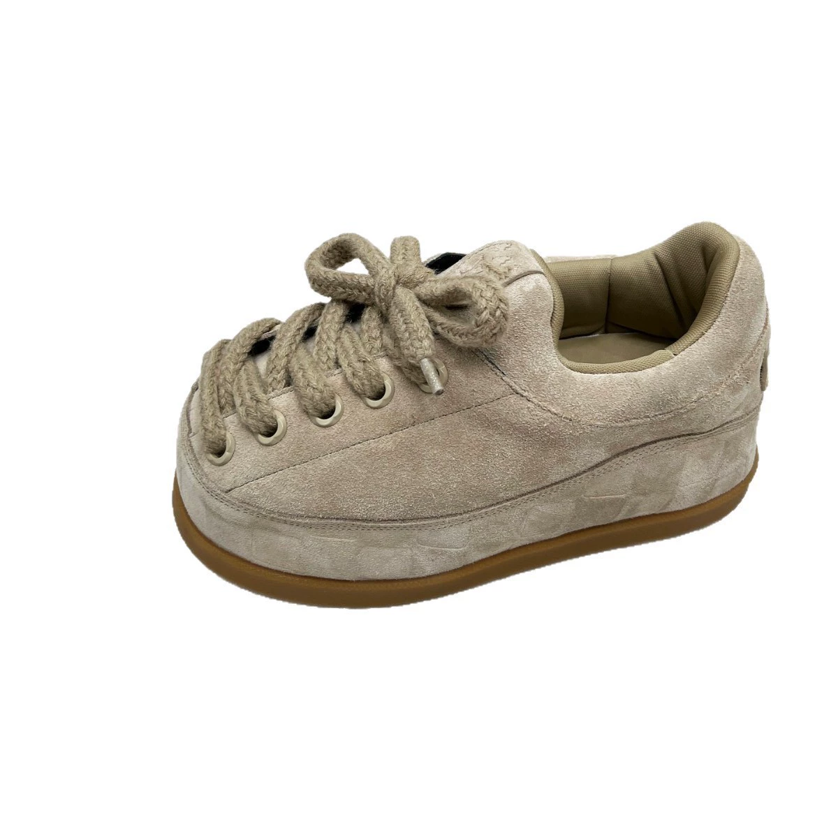 25 new foreign trade bread shoes Wang Jiaer's same style suede casual thick-soled fashionable and comfortable chubby women's cotton shoes