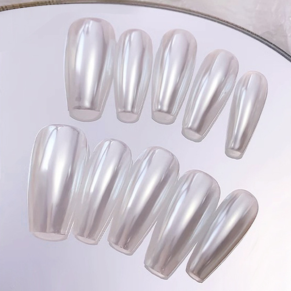 Nail Art Sky Mirror Moonlight Powder Pearl White Moonlight Aurora…