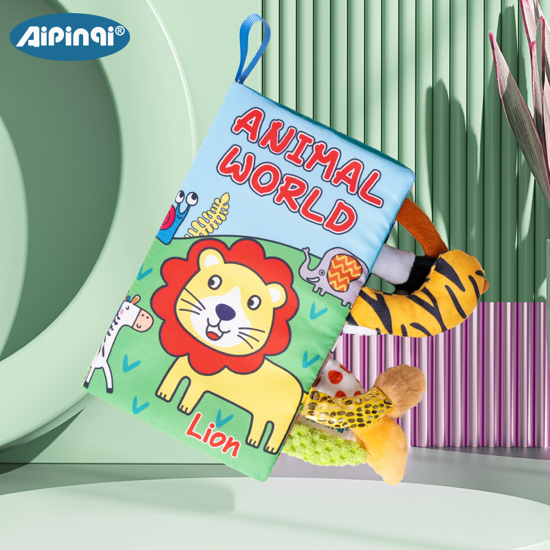 Los fabricantes suministran nuevo libro de tela de la cola del bebé juguetes para bebés libro de tela tridimensional papel de timbre Infantil Educación Temprana iluminación Juguetes