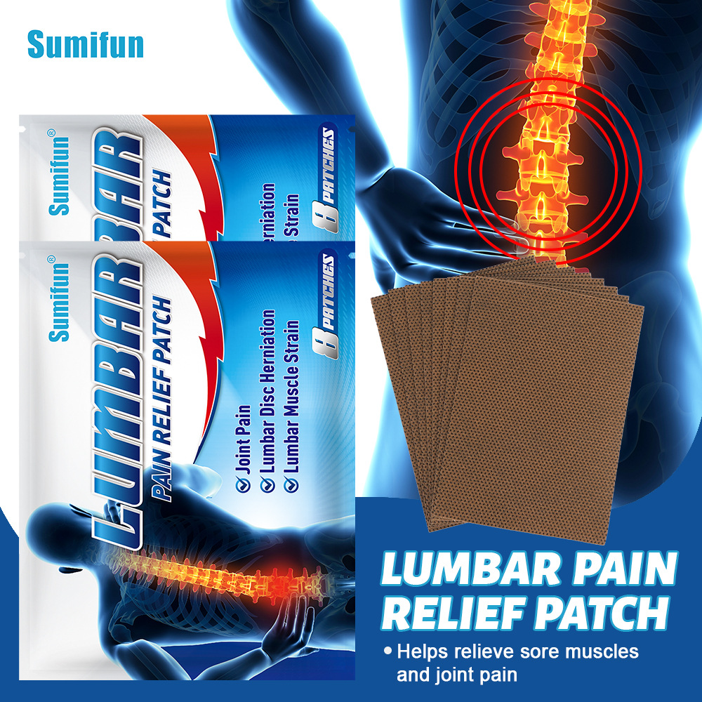 Sumifun obat lintas batas, stiker/tas grosir K10901 tambal otot lumbar untuk mengobati otot serviks tulang belakang lumbar