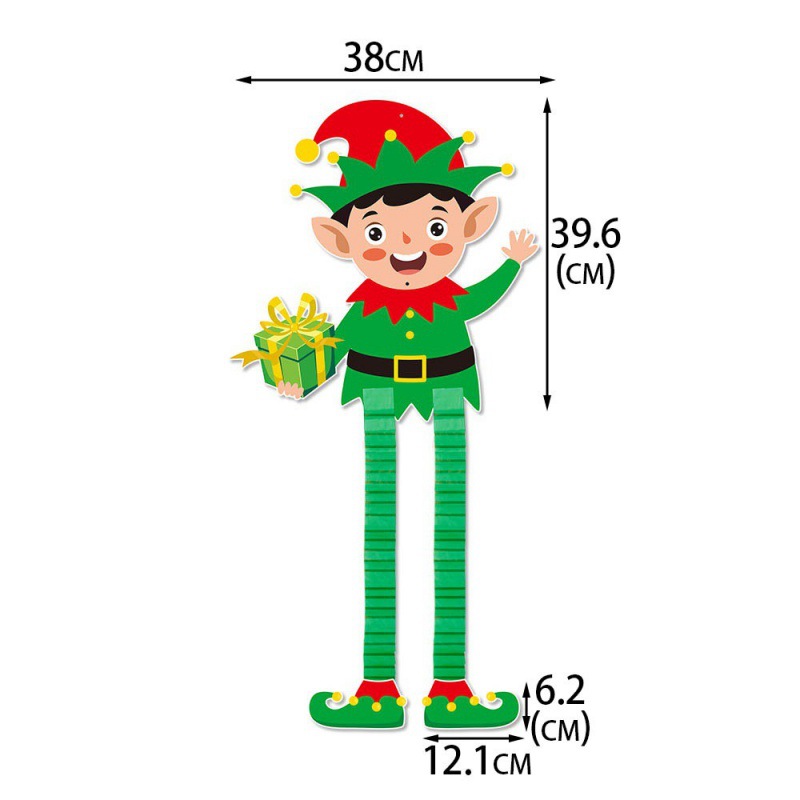Nuevos productos transfronterizos Navidad colgante retráctil fiesta panal retráctil Santa decoración muñeco de nieve alce