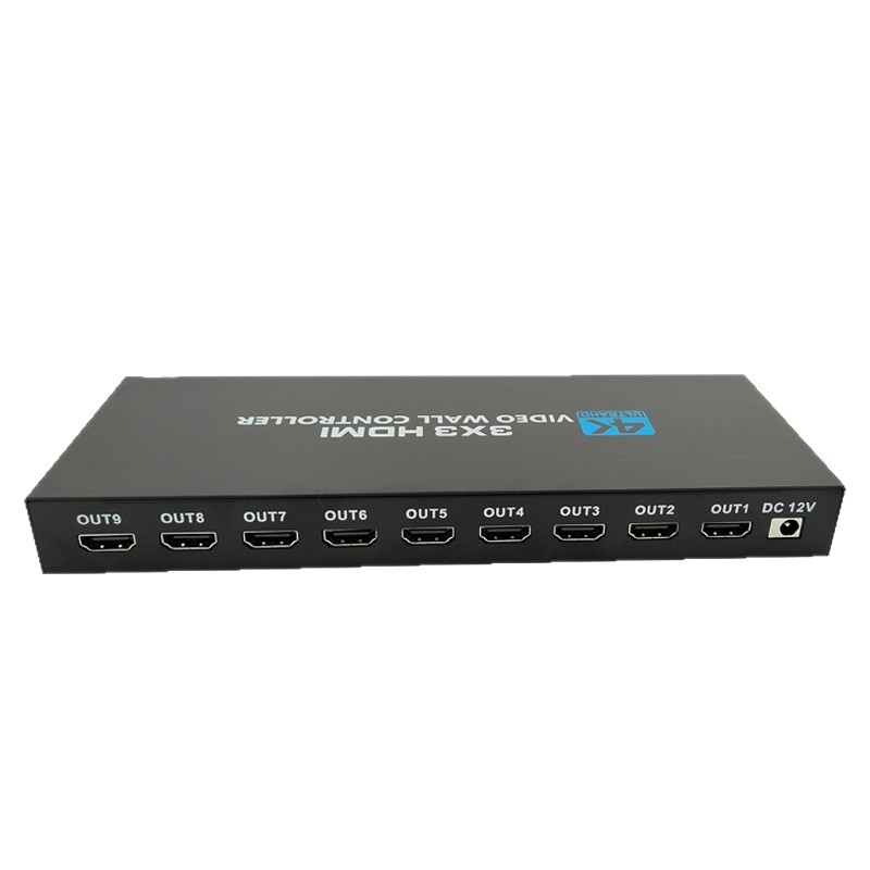 4k HD video hdmi splicer 3 * 3 divisor de pantalla de TV pantalla publicitaria controlador de empalme 6 / 9 pantalla