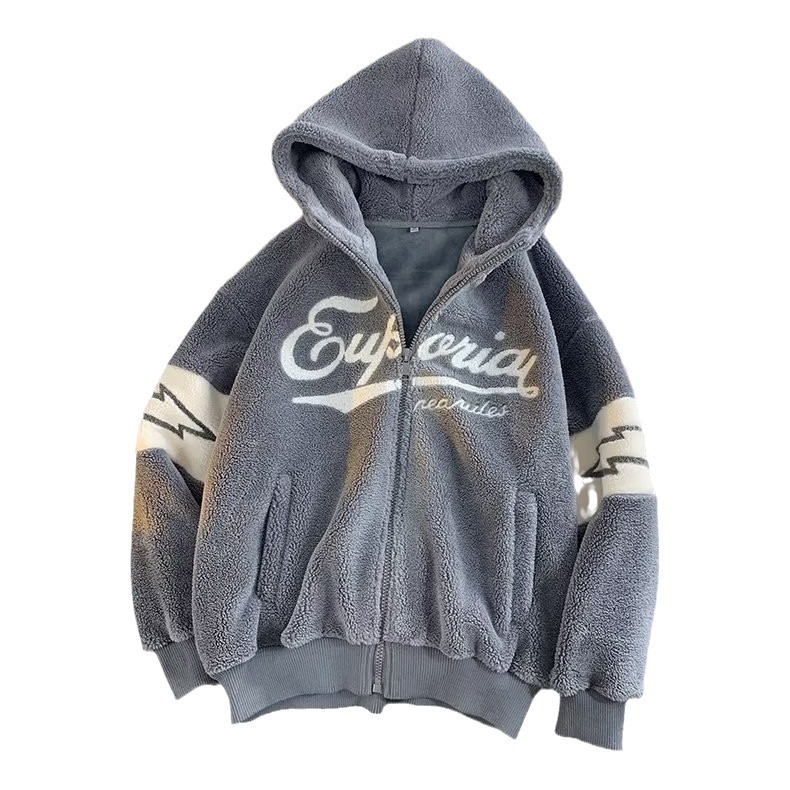 2024 nuevo estilo japonés retro suave abrigo de lana de cordero invierno masculino suelto bf perezoso ropa de algodón ins marea