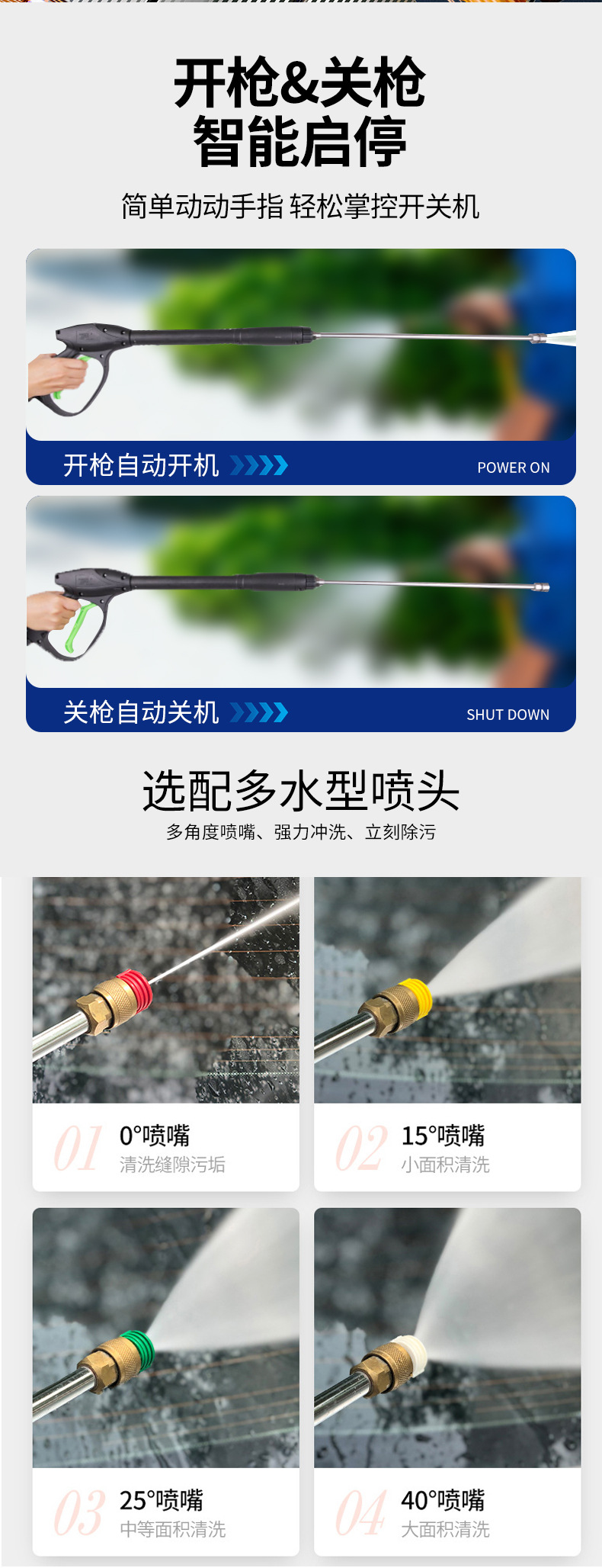 High-Pressure Car Washing Machine 220V Household High-Pressure Powerful Car Cleaning Tool Portable Handheld High-Power Car Washing Machine