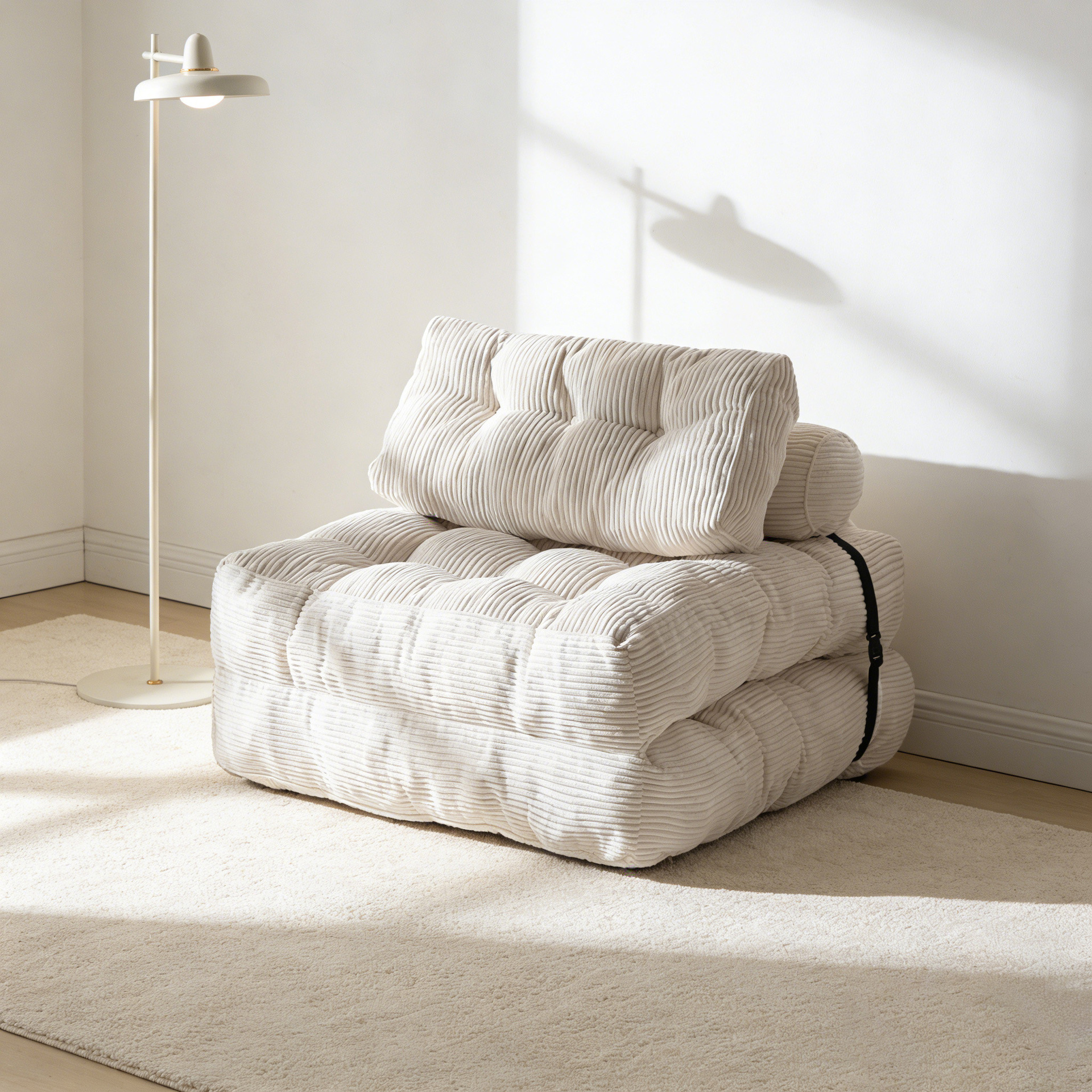 Amazon Cross-Border Compressed Single Fabric Foldable Sofa Bed Minimalist Modern Home Living Room Lazy Sofa