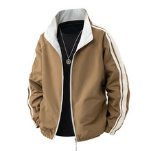 包邮春季新款宽松大码夹克男韩版户外休闲潮流青年情侣双面穿外套