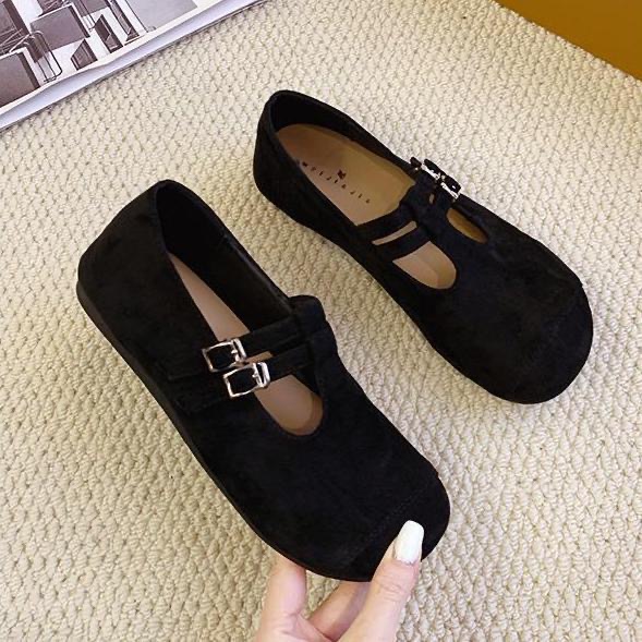 2025 Autumn French Retro Mary Jane Shoes for Women, New Flat Shallow Mouth Single Shoes, Niche Gentle Loafers