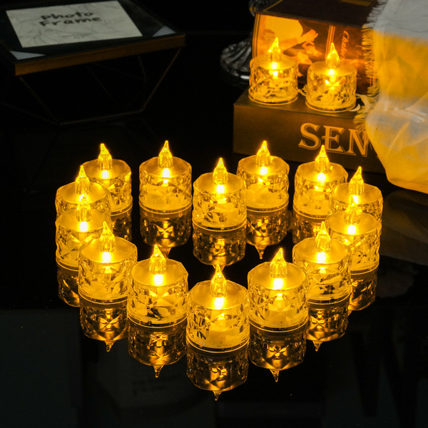 Transparent electronic acrylic candle