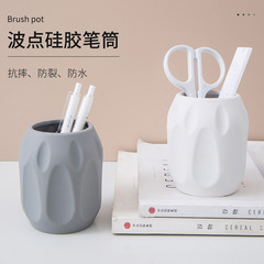 Pen Holder Storage Box Student Desk Office Silicone Pen Stand Creative Multifunctional Simple Nordic Personality Female Ins