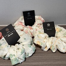 法式简约浪漫小碎花大肠发圈气质时尚淑女风扎丸子头皮筋发绳发饰