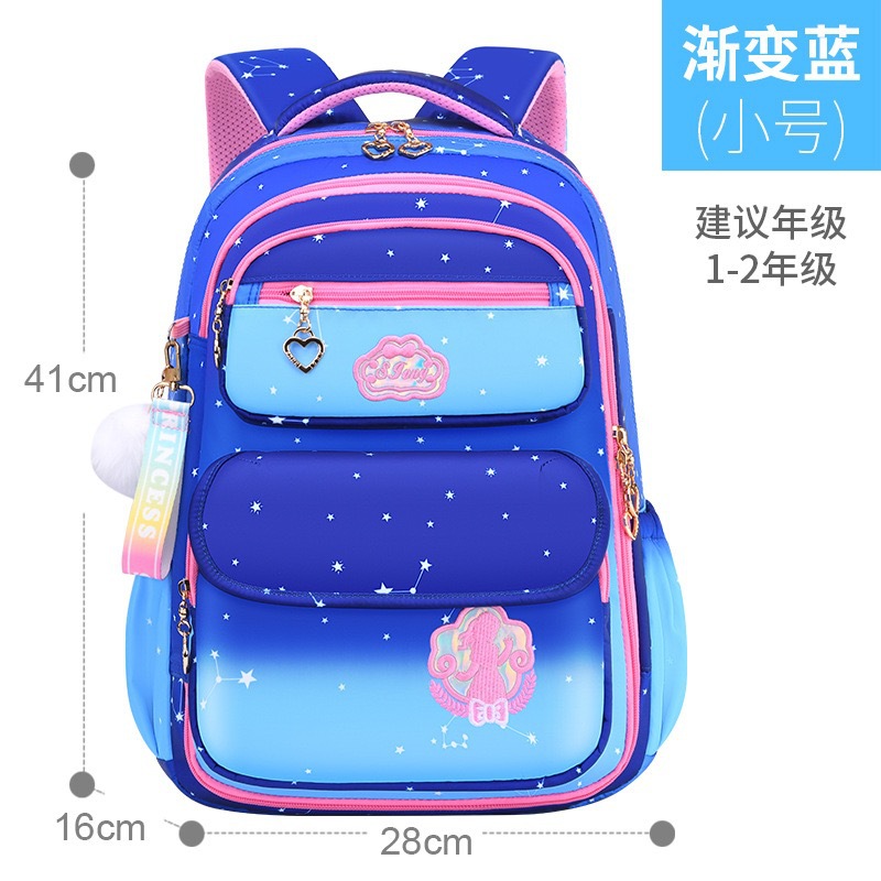 Nuevo estudiante de la escuela primaria schoolbag chica grado 1-3-6 5 niños de la princesa puerta del refrigerador mochila ligera reducción de carga al por mayor