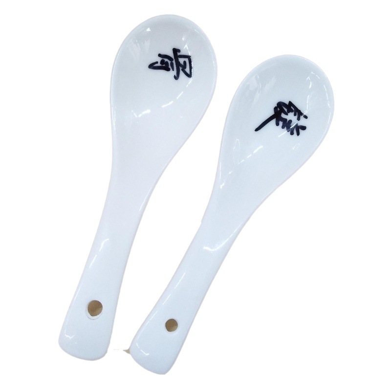 Cuchara de cerámica dorada con diseño floral para el hogar, cuchara para sopa, cuchara para cenar, vajilla de restaurante, cuchara de uso diario, venta al por mayor en tiendas de artículos económicos, suministros para bodas