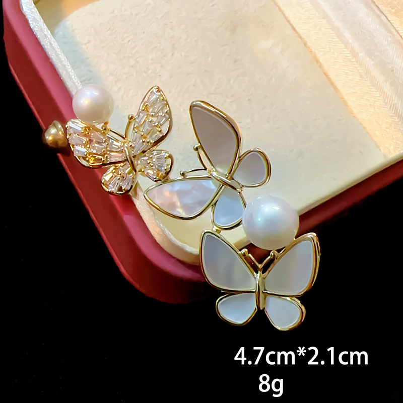 Élégant Feuille Fleur Papillon Le Cuivre Placage Femmes Broches display picture 9