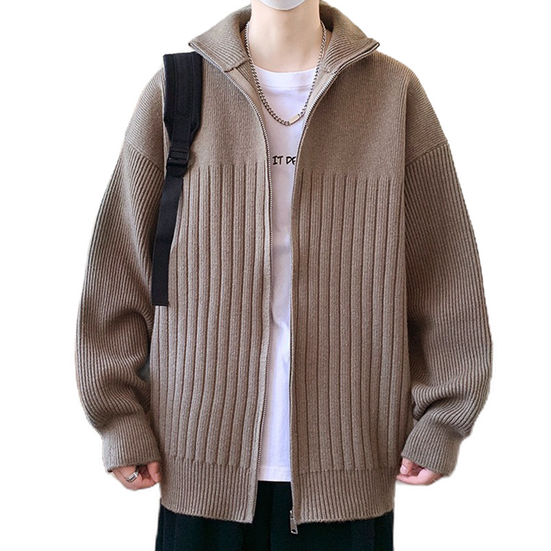 Explosiones transfronterizas de tamaño grande europeo cardigan suéter de punto chaqueta de chaqueta caliente de fábrica de negocios al por mayor