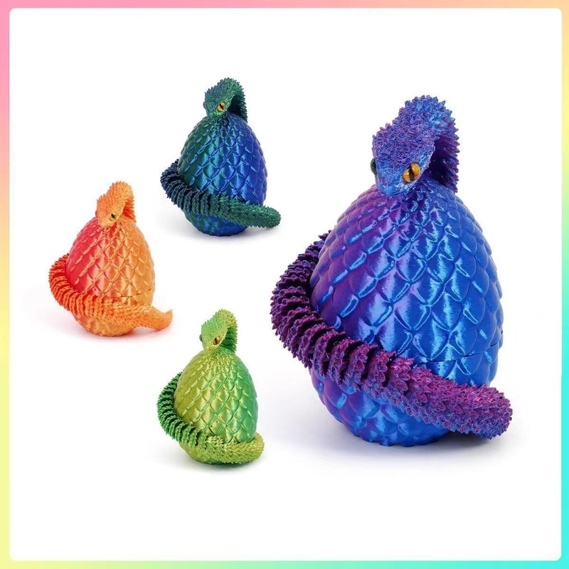 国境を越えた 3D プリント バイパー エッグ セットのおもちゃの装飾装飾品関節可動子供の日のギフト|undefined