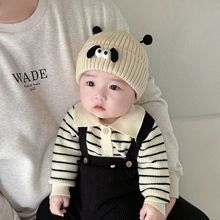 宝宝帽子秋冬季可爱超萌针织毛线帽保暖加厚新生婴幼儿宝宝套头帽