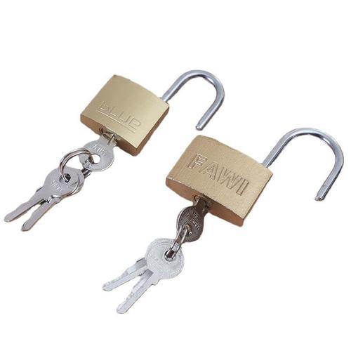 Factory direct sales of more than 25 specifications imitation copper lock dormitory door single opening household meter box lock one-word direct opening anti-theft window padlock