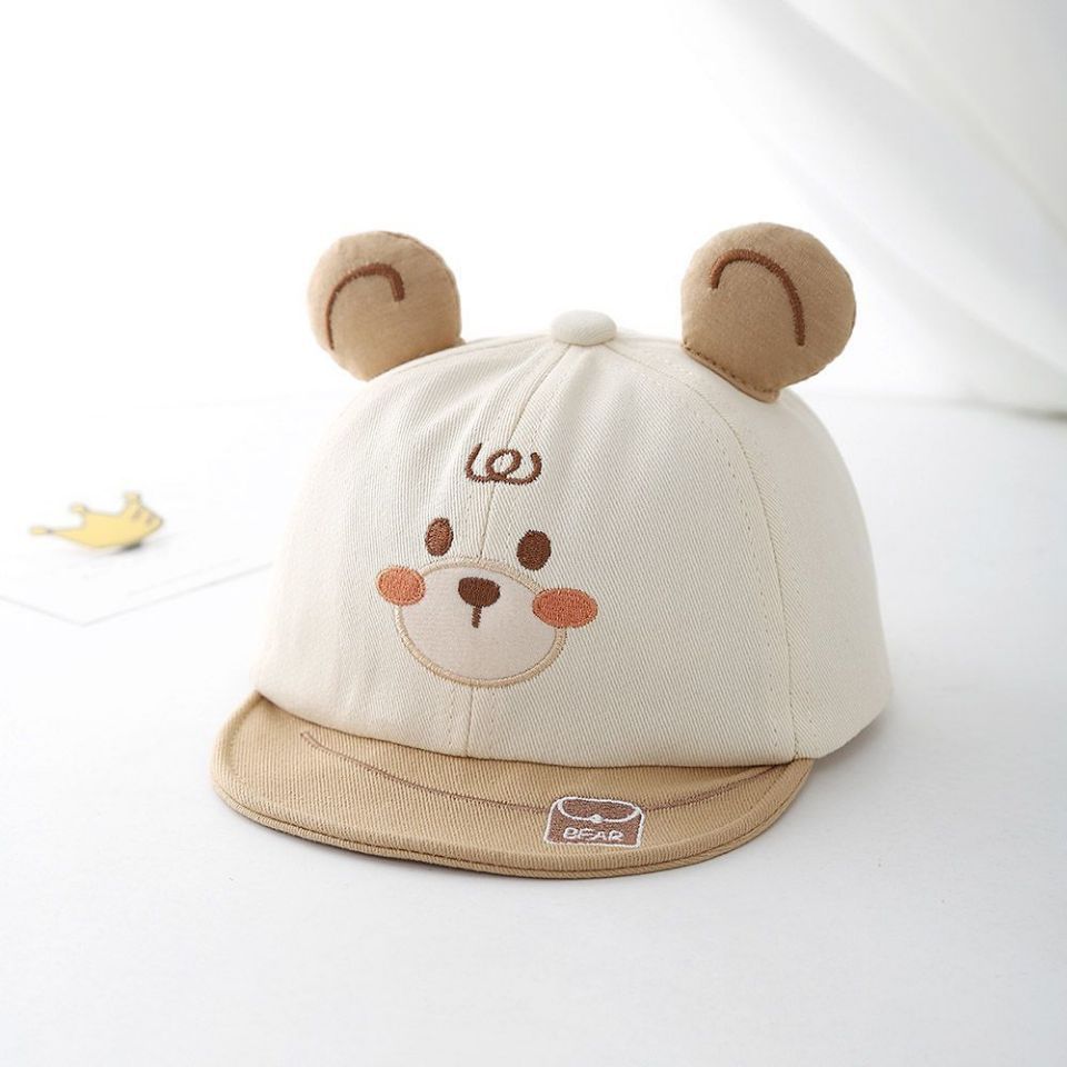 Sombreros para bebés primavera y otoño gorra delgada gorra de pato gorra de béisbol oso pequeño lindo gorra de verano super lindo pequeño mes
