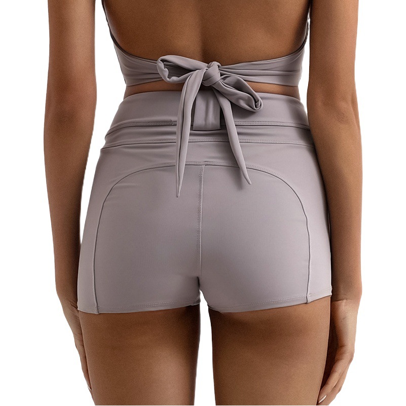 Comercio exterior pantalones cortos de yoga transfronterizos cintura alta melocotón cadera correr deportes fitness alta elástico de secado rápido pantalones calientes entrega de una sola pieza