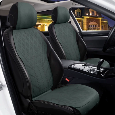 Seat cushion, seat cover – seat cushions, universal for all seasons - two-seater-amber-green