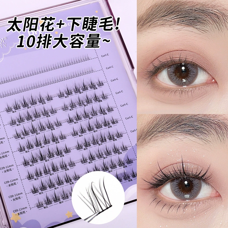 False Eyelash Cluster Extensions, Multi-Style 3–10 Row Kits, Reusable 9–15 mm Flare Lashes