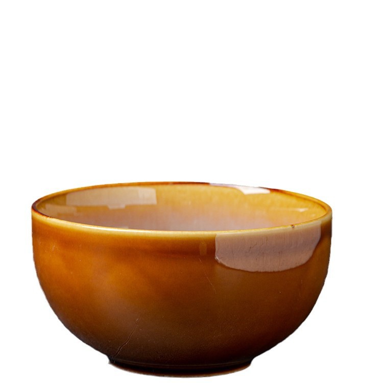 LuCang esmalte de miel de cerámica de lujo ligera 4 pulgadas tazón pequeño tazón de arroz casero tazón de ensalada tazón de fideos tazón de sopa LC